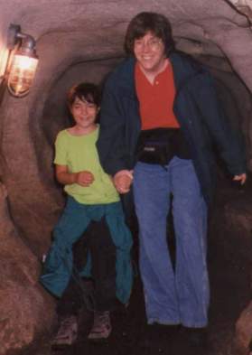 [Picture of my daughter and I exploring a cave]
